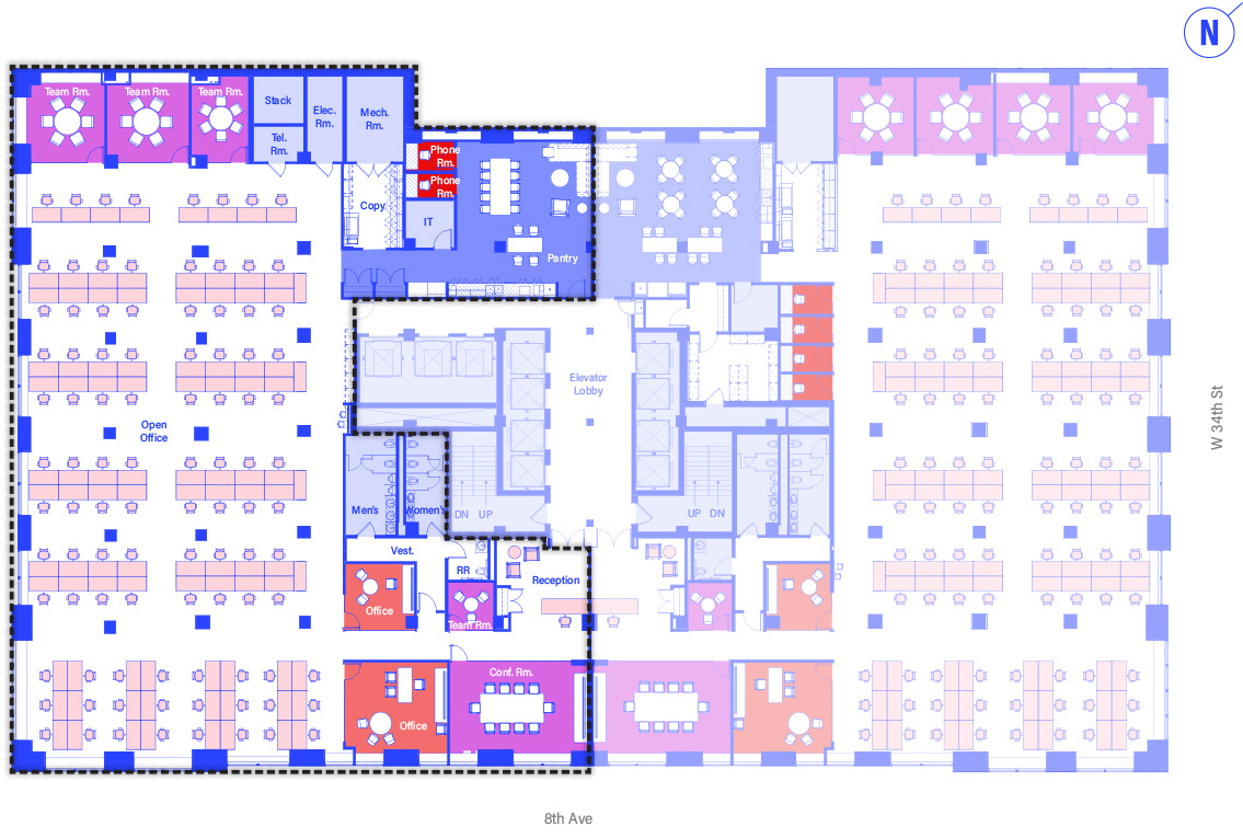 9th floor office floorplan blueprint